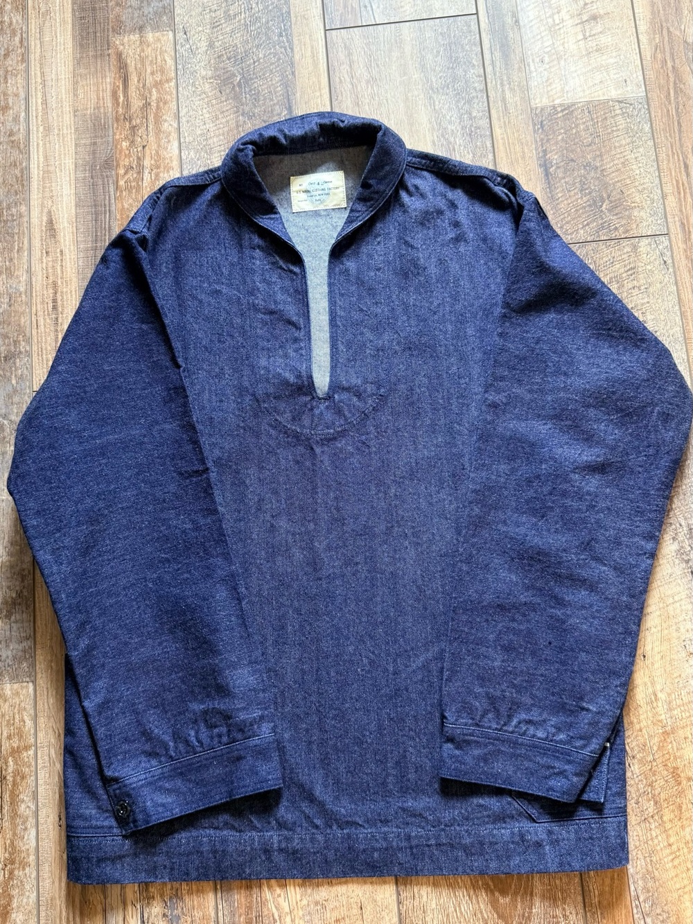 Bronson Mfg - WWII USN Denim Pullover Selvage Jumper - 42 - Indigo Blue